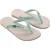 Ipanema Platte teenslippers voor dames met de Braziliaanse vlag (Beige)
