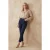 High Waist Skinny Leg Denim Broek