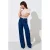 ONLY high waist wide leg jeans dark blue denim