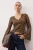 TRENDYOLMİLLA Dames Bruin Paisley Lang Getailleerd Blouses