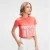 Typo print crop t-shirt