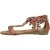 SUB55 Sandalen Plat Sandalen Plat – Cognac –