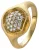 Orphelia Dames 925 Sterling Zilveren Ring – Goud ZR-3924/1