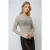 Gestructureerde Crew Neck Glitter Fitted Blouse