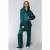 Colourful Rebel Jada Allover Cr Satin Straight Pants Dark Green