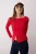 TRENDYOLMİLLA Dames Rood Effen Lang Getailleerd Blouses