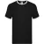 Fruit of the Loom Heren Ringer Contrast T-shirt (Zwart/Wit)