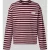 REVIEW Gestreept shirt met lange mouwen met logoprint voor en achter