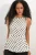 Gestippelde Mouwloze Crêpe Blouse