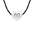 Diamond Necklace COEUR 0.050 CTS Nylon Black 925