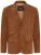 Heren Tan Slim Goat Suede Italiaanse Blazer Jas-Somero