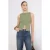 TRENDYOLMİLLA Dames Kaki Effen Mouwloos Getailleerd Blouses