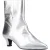 Hush Puppies Nahla Hakleren Dames Zilveren Enkellaarzen