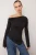TRENDYOLMİLLA Dames Zwart Effen Lang Getailleerd Blouses