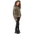 Biba Meisjesblouse met ballonmouwen en luipaardprint (Bruin/zwart)