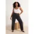 Trendyol Curve Dames Grijs Effen Wijde pijp Hoge taille Grote maten Jeans