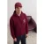 TRENDYOL MAN Heren Bordeaux Bloemen Lang Oversized Sweatshirts