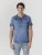 KOROSHI Shirt  blauw gemêleerd / wijnrood