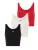 Williot Top  lichtgrijs / rood / zwart