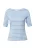 COMMA Shirt  blauw / wit