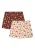 Pockies Boxershorts  roestbruin / oranje / bordeaux / wit