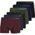 Jack & Jones Heren Boxershorts Trunks Effen JACBASIC Bamboe 6-Pack Rood/Zwart/Blauw/Groen –