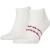 Tommy Hilfiger Heren Contrast Gestreepte Enkelsokken (Set van 2) (Wit)