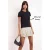 TRENDYOLMİLLA Dames Zwart Effen Kort Regular fit T-shirts