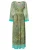 Ana Alcazar Zomerjurk ‘Zikora’  turquoise / olijfgroen / kiwi / lila