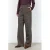 Soyaconcept wide leg geruite broek – donkerbruin