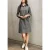 Street One Studio Dames Knielange corduroy jurk in Grijs