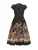 JIORO Jurk ‘MIDNIGHT BUTTERFLIES’  zwart