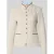 WHITE LABEL slim fit blazer van linnen-katoenmix