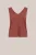 WE Fashion – Dames singlet met open structuur – Curve – Regular fit – Terra Cotta –   Plus Size