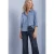 Overhemd met 3/4-mouwen en corduroy-mix