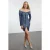 Dames mini-jurk in blauwe kleurovergang, lang model, geschikt voor overdag en ’s avonds.