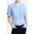French Connection Polka S/s Ruffle Top Cornflower/wht