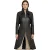 Dames goth zwart leren High Collar Victoriaanse flare-rok rokrok – Telemark