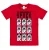 Hybris Shirt ‘Star Trek’  rood / zwart / wit