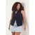 Trendyol Curve Dames Donkerblauw Effen Mouwloos Getailleerd Grote maten Blouses