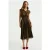 We Fashion Dress Mid Length Gold