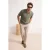 TRENDYOL MAN Heren Kaki Effen Kort Regular fit Poloshirts