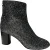 Isabel Marant Ritza enkellaarsjes met glittercoating in glitterzilver