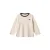 Wheat rechtvallende longsleeve met print – ecru