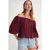 Modal Gemengde Blouse met Madonna-kraag en Rimpeldetails