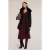 Motivi Long Down Jacket With High Collar Black