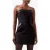French Connection Gemma Carey Satin Straplss Drs Blackout