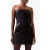 French Connection Gemma Carey Satin Straplss Drs Blackout