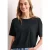 Street One Dames Shirt met ronde hals in effen kleur in Groen