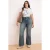 Trendyol Curve Dames Blauw Effen Flared Hoge taille Grote maten Jeans